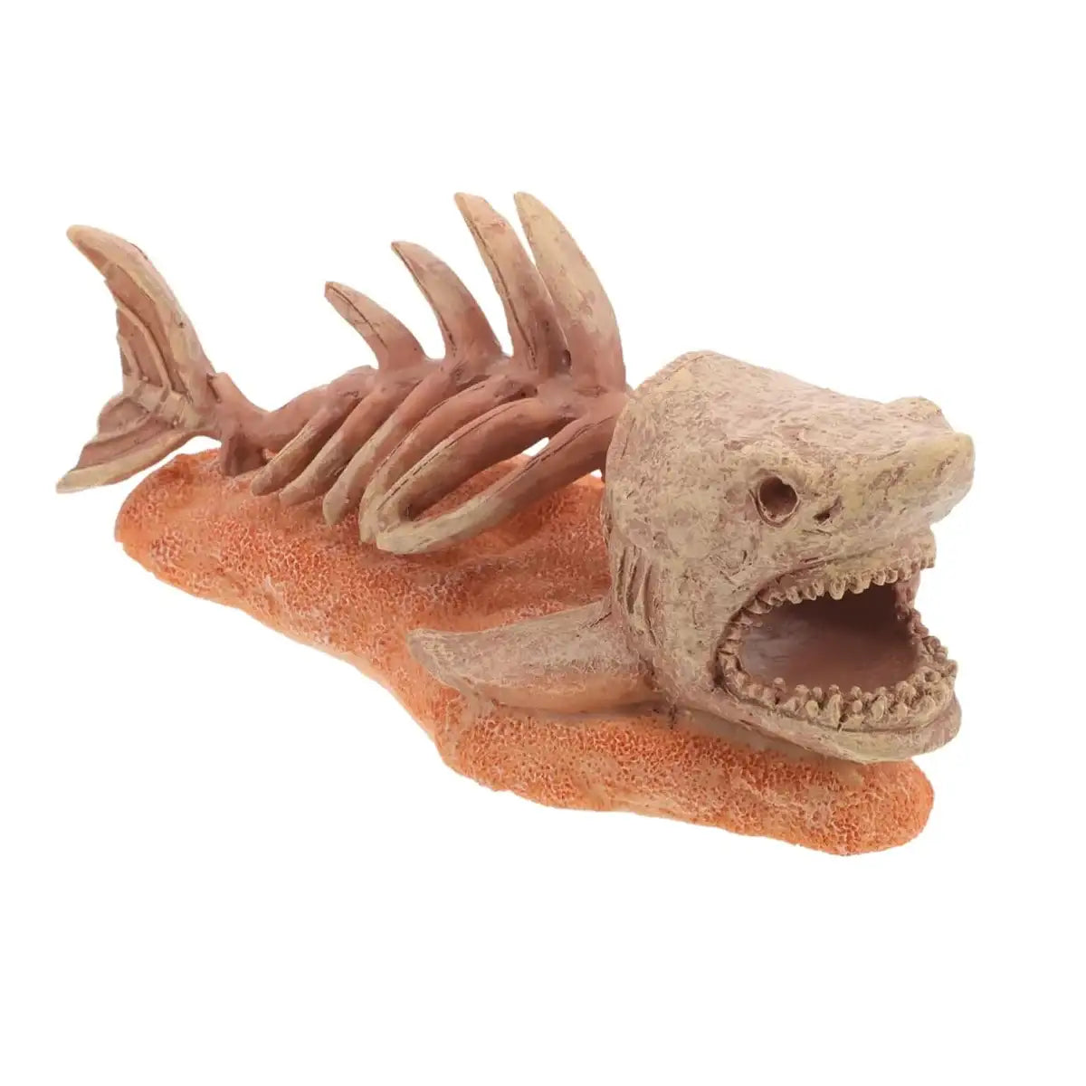 Shark Skeleton Resin Decor – Aquarium Ornament for Dramatic Aquascapes