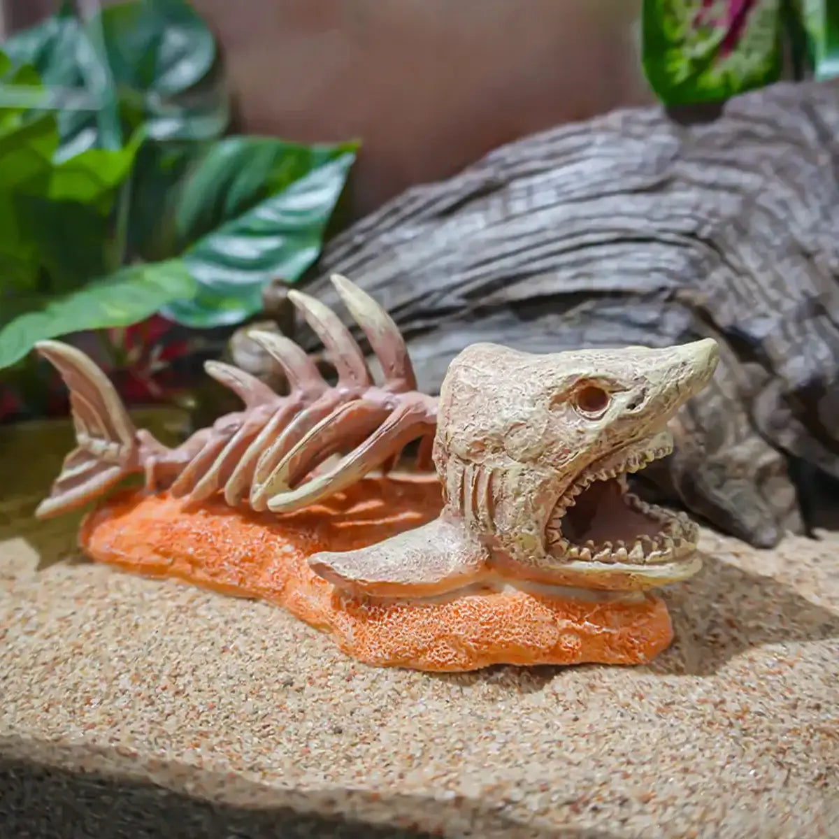 Shark Skeleton Resin Decor – Aquarium Ornament for Dramatic Aquascapes