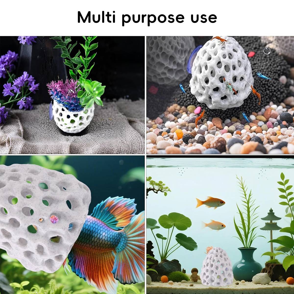 3D Printed Shrimp House Aquarium Shelter
