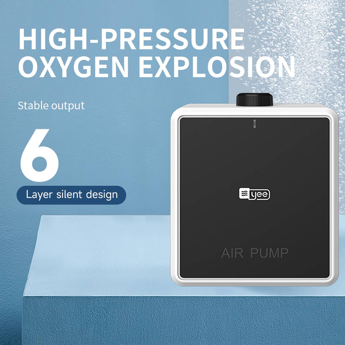 Ultra-Quiet Aquarium Air Pump 4.5W - Yee High-Power Oxygen Pump