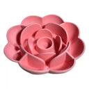Rose-Shaped Slow Feeder Dog Bowl with Non-Slip Suction Base