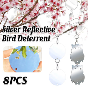 Reflective Bird Deterrent Discs Set Hanging Garden Protection