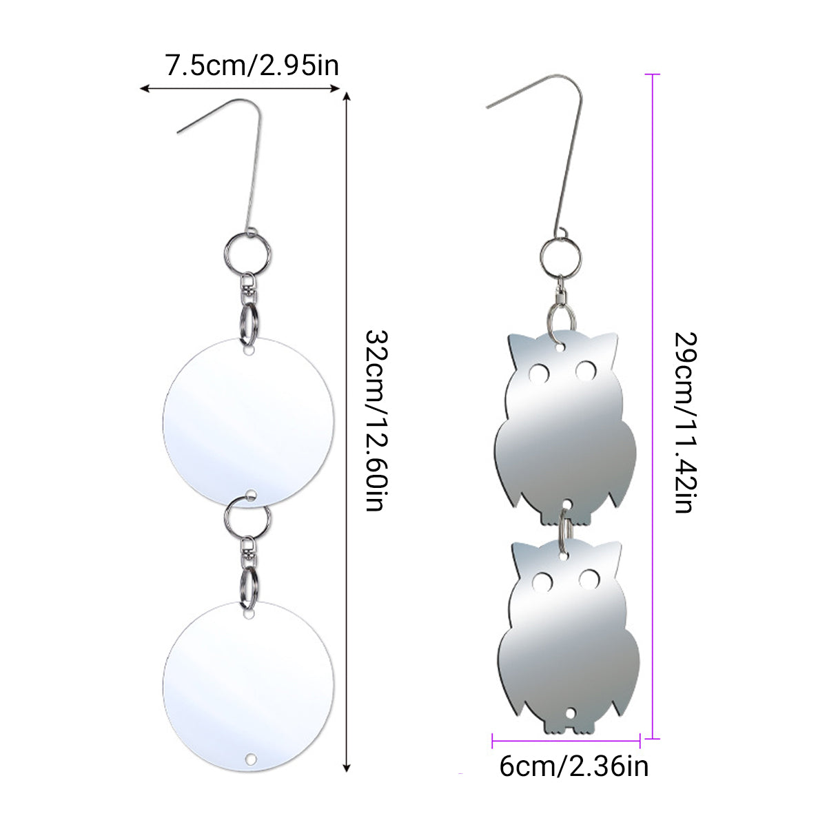 Reflective Bird Deterrent Discs Set Hanging Garden Protection
