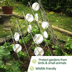 Reflective Bird Deterrent Discs Set Hanging Garden Protection