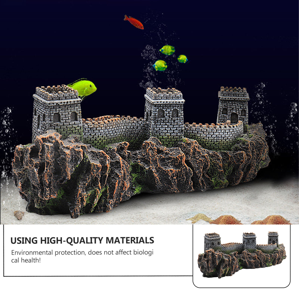 Great Wall Aquarium Ornament Resin Decoration