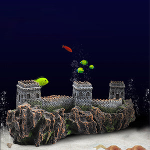 Great Wall Aquarium Ornament Resin Decoration