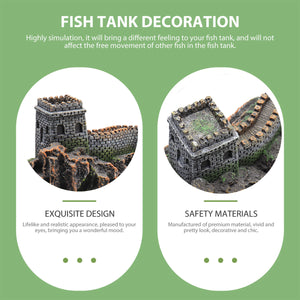Great Wall Aquarium Ornament Resin Decoration