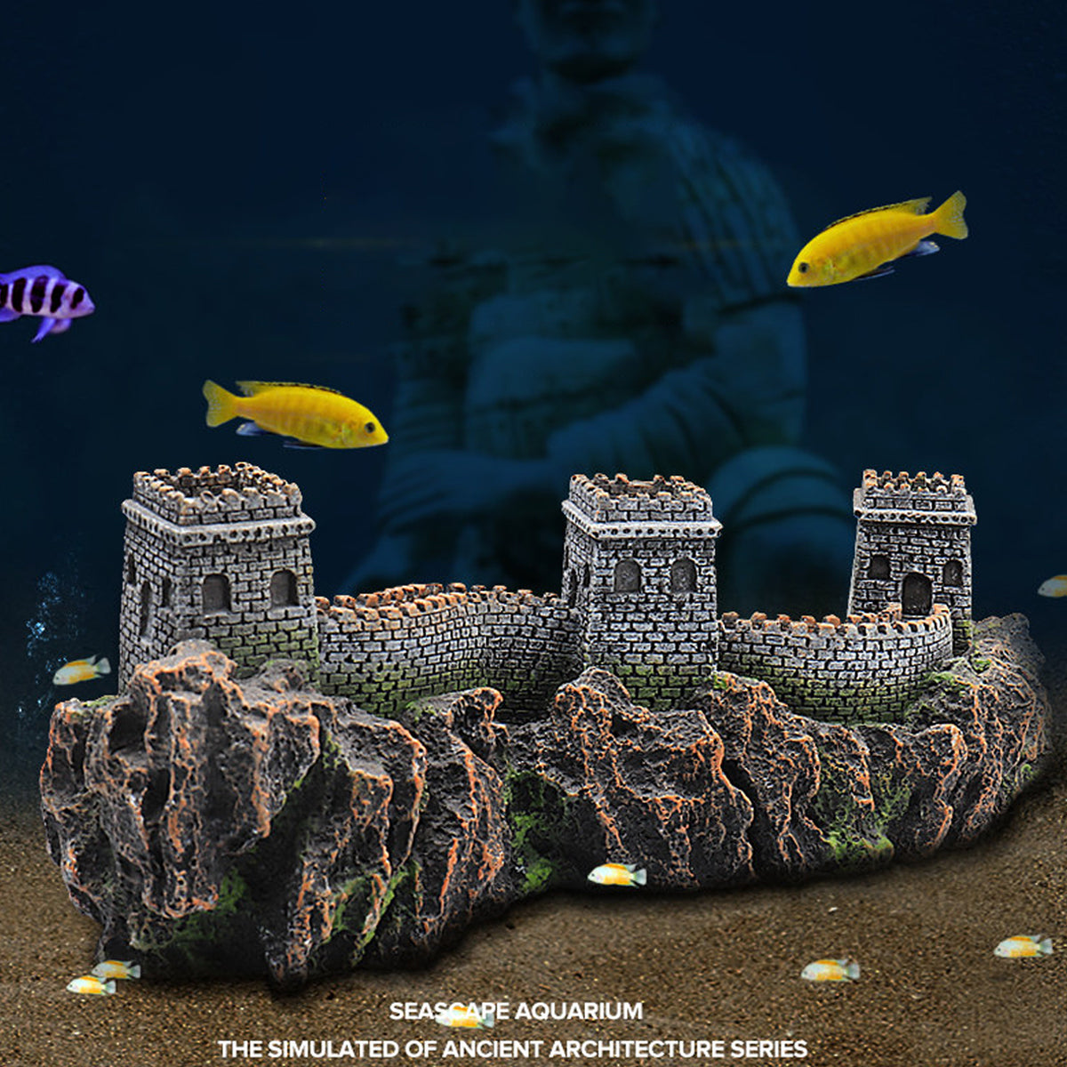 Great Wall Aquarium Ornament Resin Decoration
