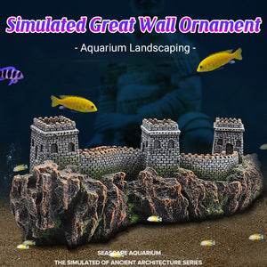 Great Wall Aquarium Ornament Resin Decoration