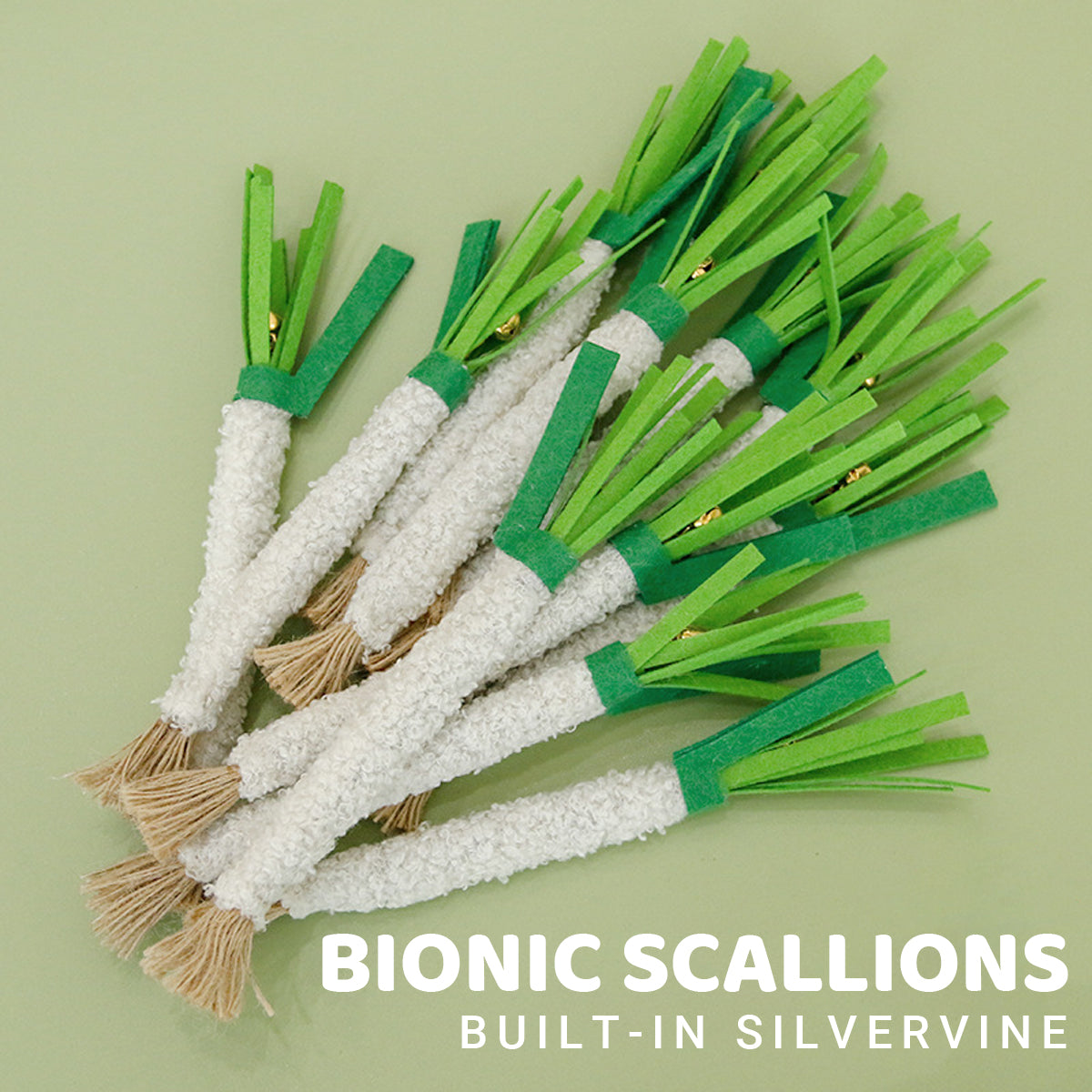 Simulation Shallot Cat Toy with Silvervine