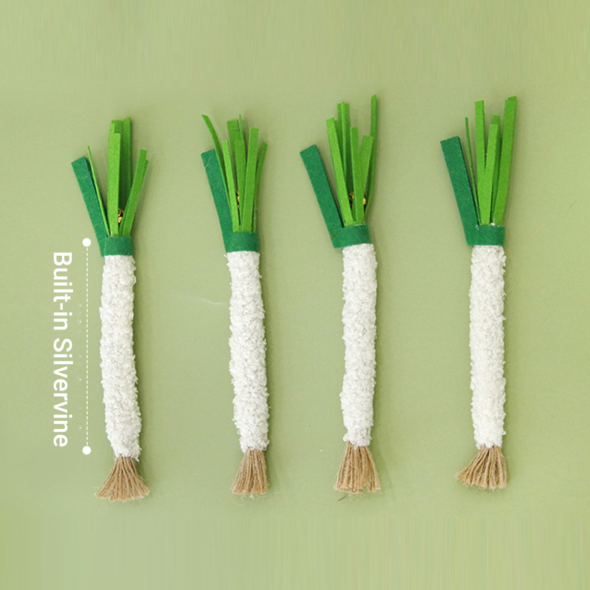 Simulation Shallot Cat Toy with Silvervine