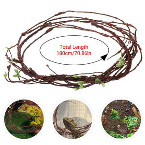 Flexible Reptile Vines 180cm Jungle Climbing Decoration for Terrariums