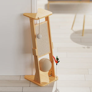 Vertical Play Tower with Sisal Cat Scratching Post and Toys