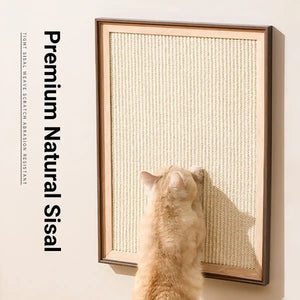 Wall Mounted Cat Scratching Board with Natural Sisal