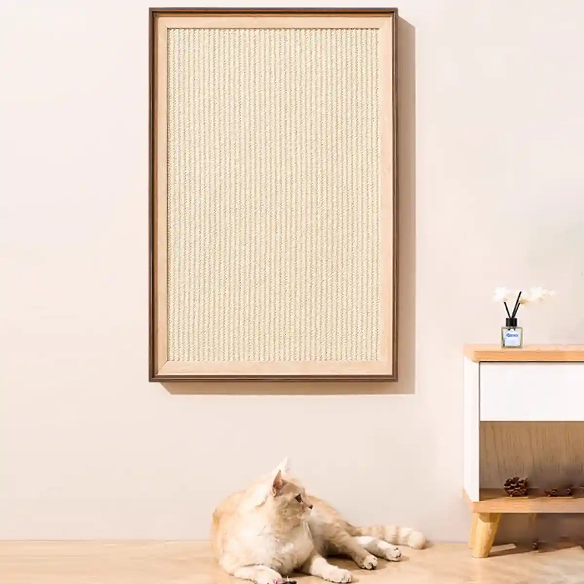 Wall Mounted Cat Scratching Board with Natural Sisal