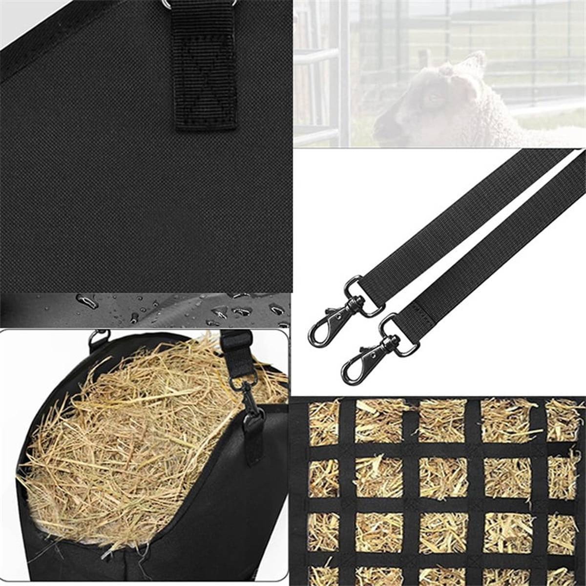 Horse Hay Bag - Heavy Duty Livestock Hay Storage Tote