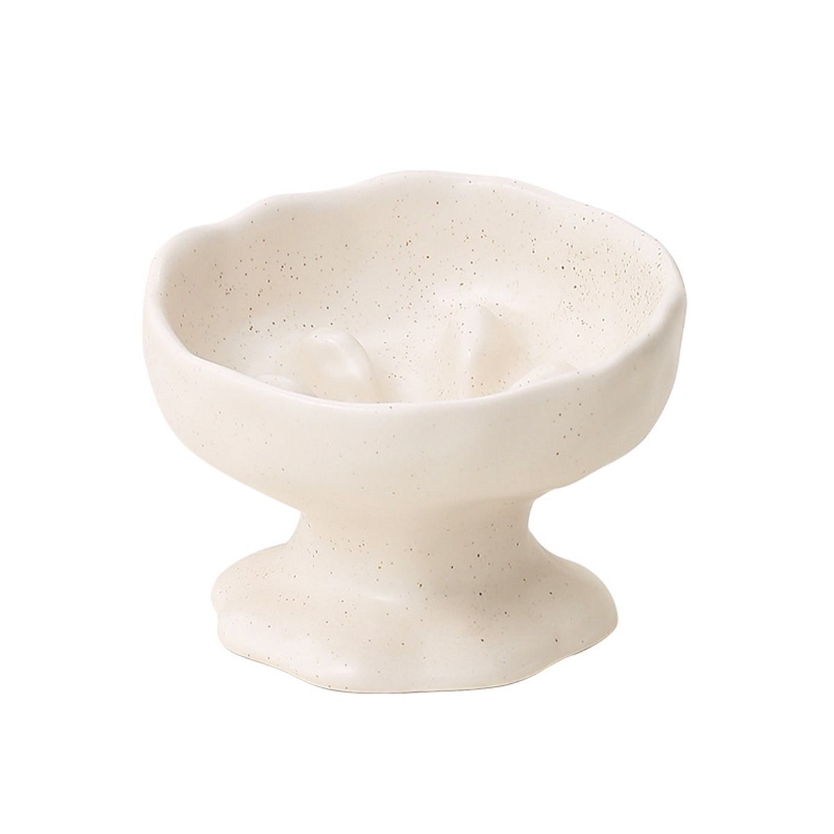 Ceramic Pedestal Slow Feeder Bowl for Pets