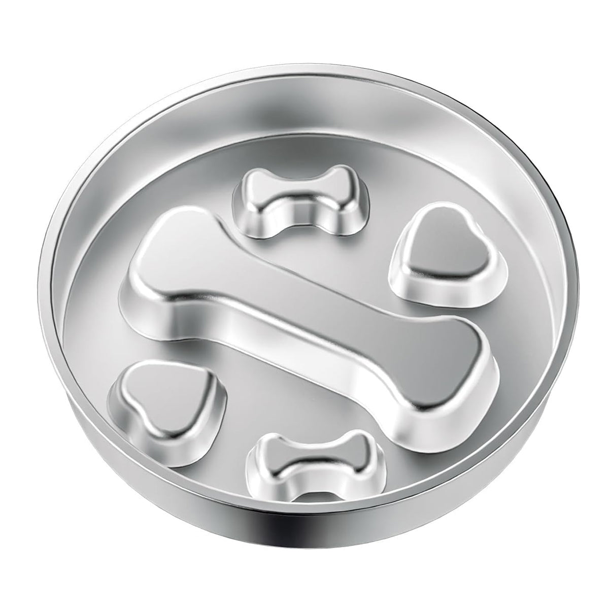 Stainless Steel Slow Feeder Bowl Anti-Choke Pet Feeding Dish