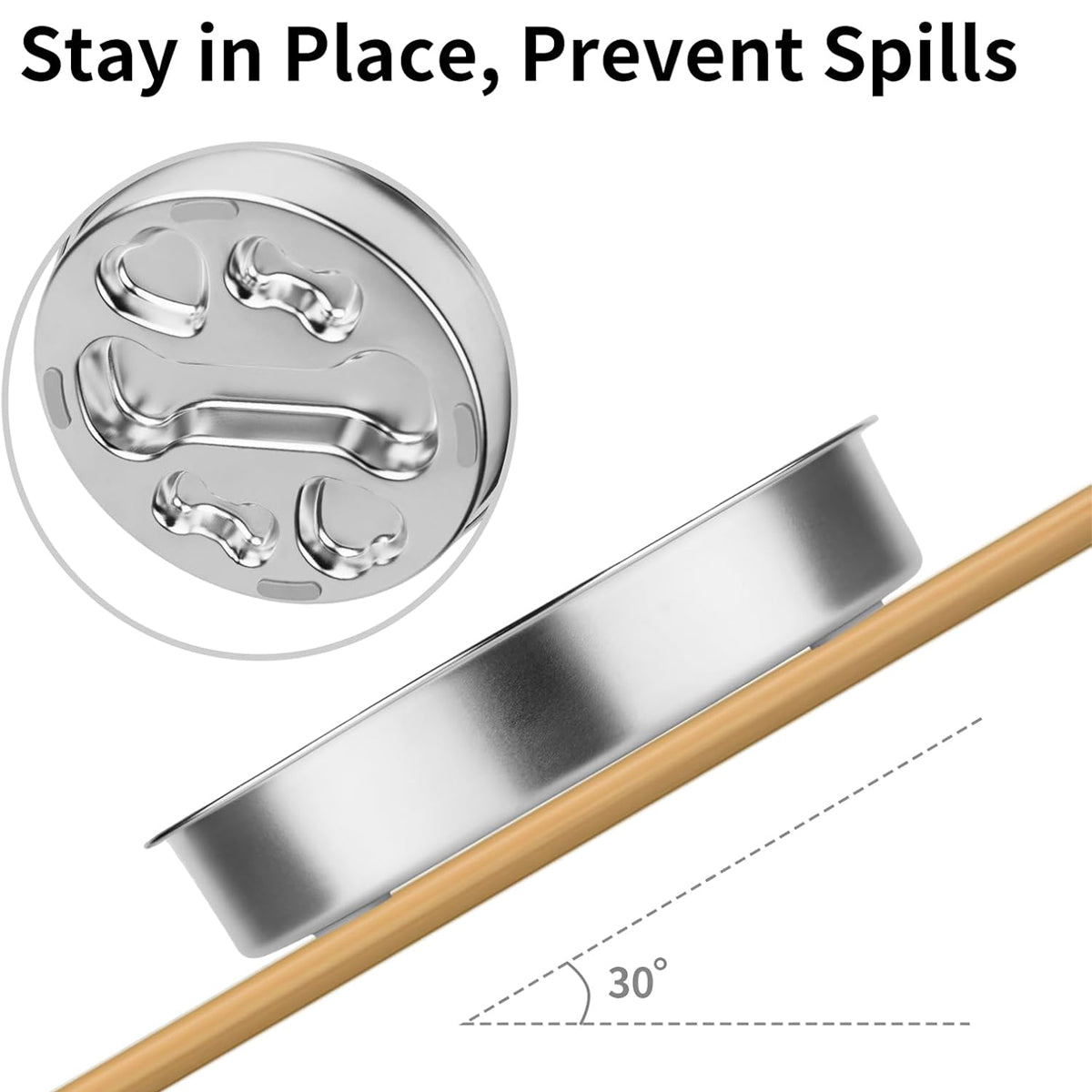 Stainless Steel Slow Feeder Bowl Anti-Choke Pet Feeding Dish
