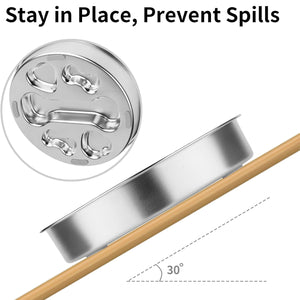 Stainless Steel Slow Feeder Bowl Anti-Choke Pet Feeding Dish