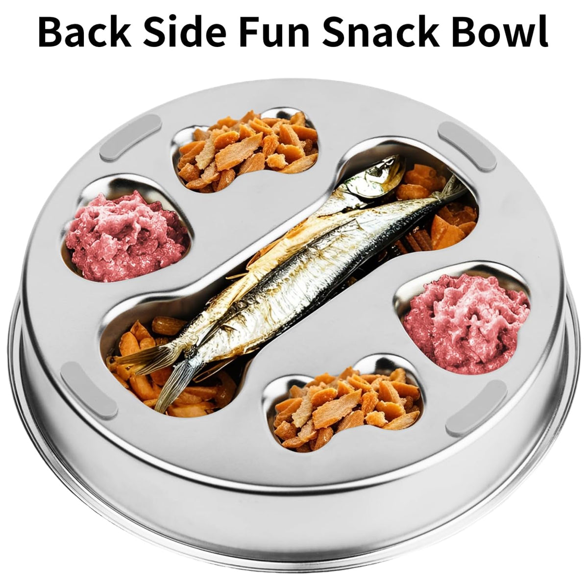 Stainless Steel Slow Feeder Bowl Anti-Choke Pet Feeding Dish