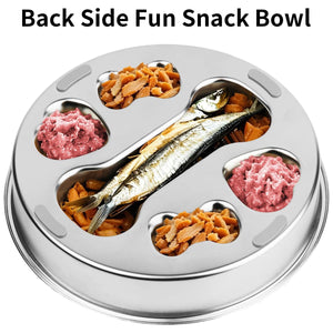 Stainless Steel Slow Feeder Bowl Anti-Choke Pet Feeding Dish