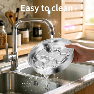 Stainless Steel Slow Feeder Bowl Anti-Choke Pet Feeding Dish