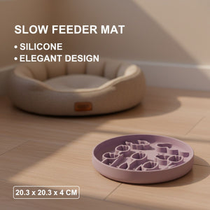 Purple Silicone Slow Feeder Mat for Pets