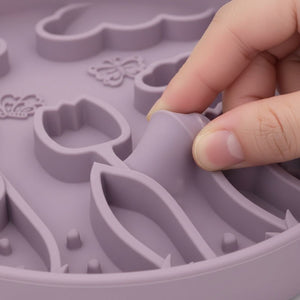 Purple Silicone Slow Feeder Mat for Pets