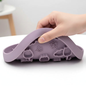 Purple Silicone Slow Feeder Mat for Pets