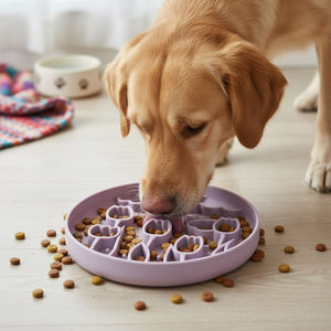 Purple Silicone Slow Feeder Mat for Pets