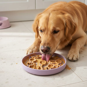 Purple Silicone Slow Feeder Mat for Pets