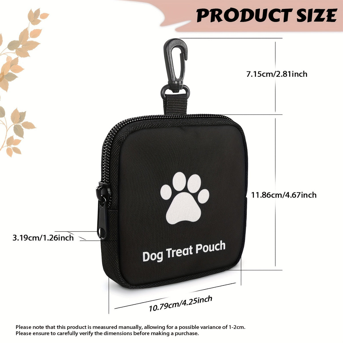 Small Dog Treat Bag With Clip