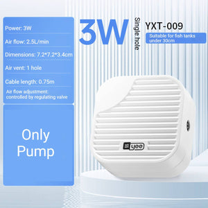 Aquarium Aerator Pump - Yee Fish Culture Oxygen Pump (3W/4W)