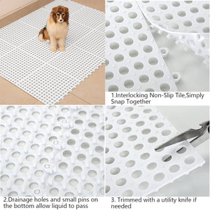 Interlocking Rabbit Cage Floor Mat Small Pet Cage Flooring Tiles