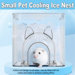 Cooling Small Pet House for Summer Transparent Ice Nest for Hamsters