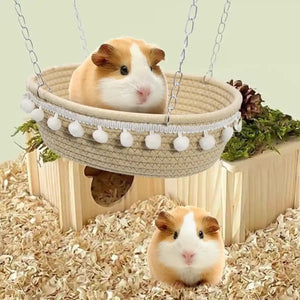 Small Pet Hammock Hanging Bed for Hamsters and Rabbits