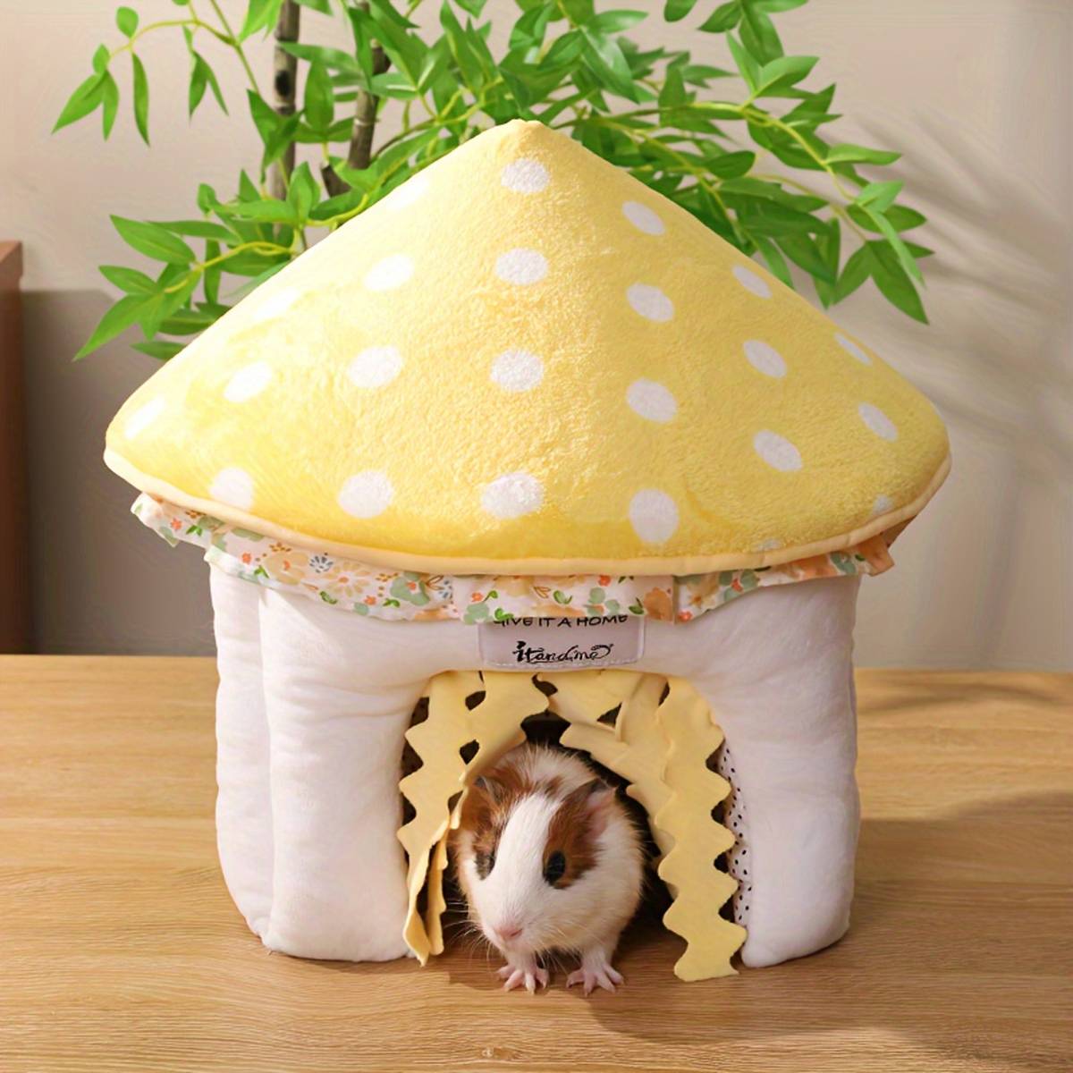 Mushroom Pet House Soft Plush Small Animal Hideout