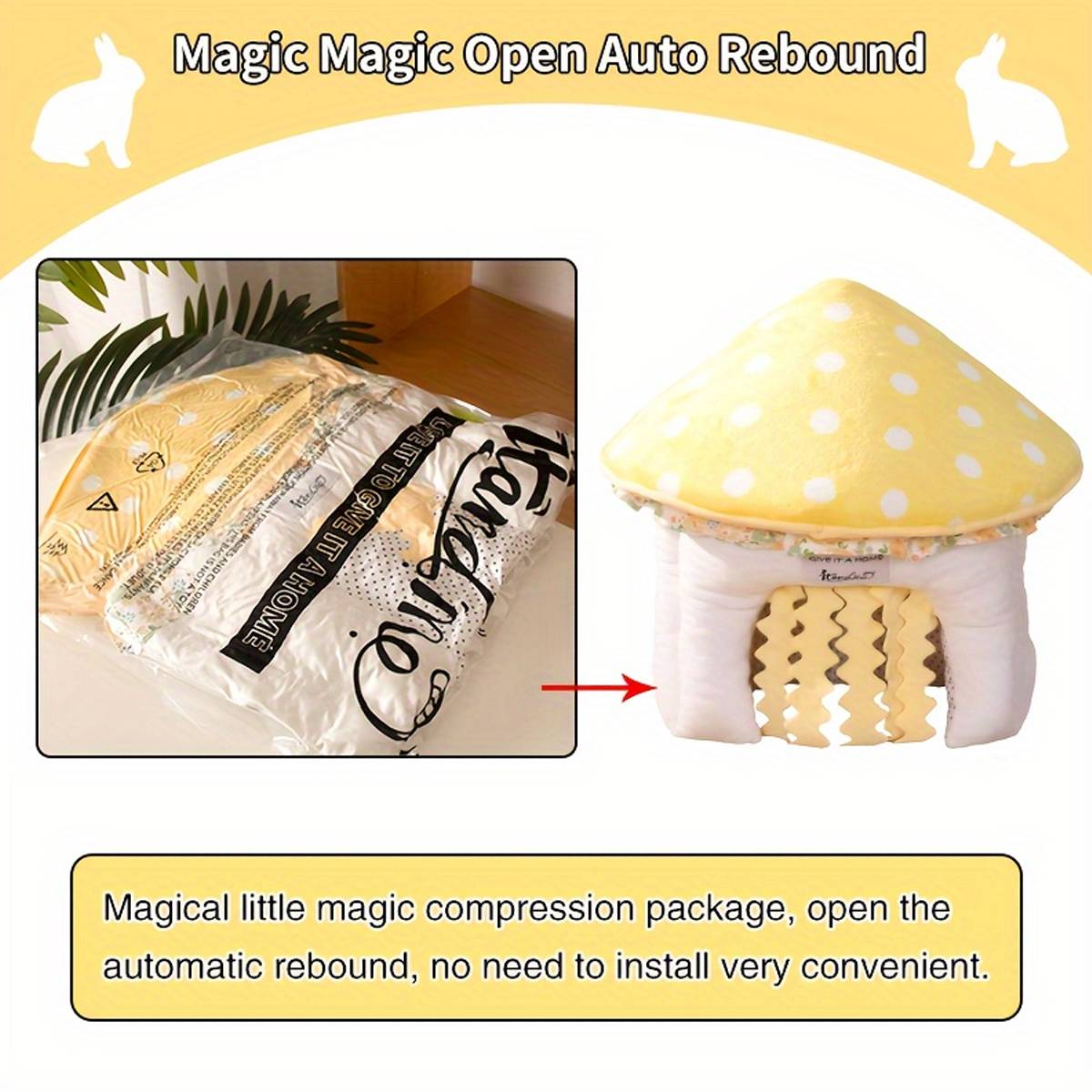 Mushroom Pet House Soft Plush Small Animal Hideout