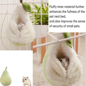 Pear-Shaped Hanging Pet Bed for Hamsters and Small Animals