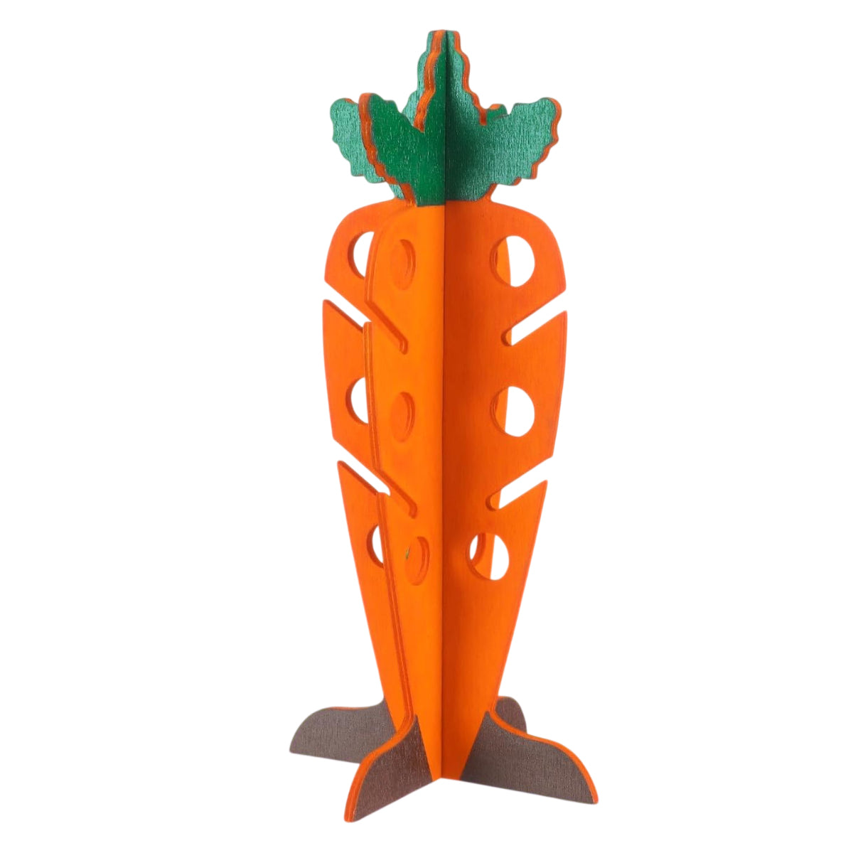 Wooden Small Pet Food Dispenser Carrot Shape