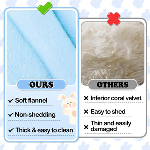 Soft Plush Sleeping Mat for Small Animals – Washable Flannel Bed