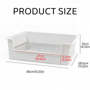 Hygienic Cage Setup with Stainless Grid Rabbit Litter Box