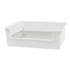 Hygienic Cage Setup with Stainless Grid Rabbit Litter Box