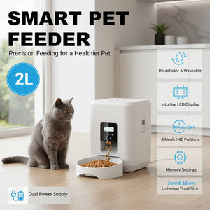 Smart Pet Feeder 2L Automatic Cat And Dog Food Dispenser