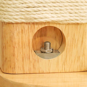 Solid Wood Floor to Ceiling Cat Tree | Adjustable Height Cat Tower