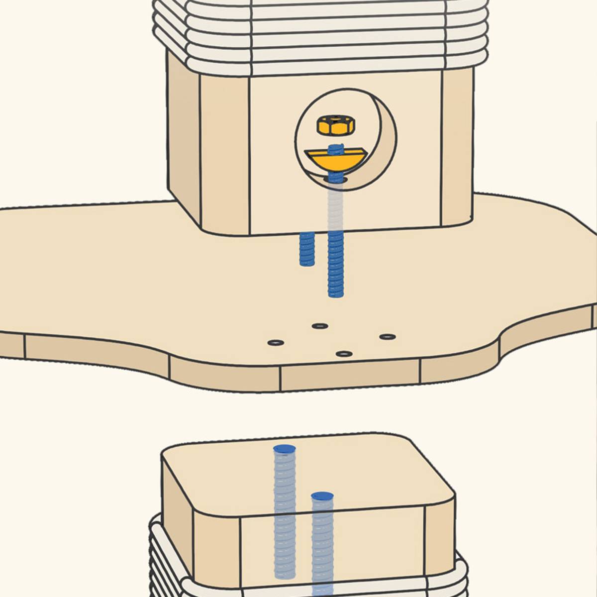 Solid Wood Floor to Ceiling Cat Tree | Adjustable Height Cat Tower