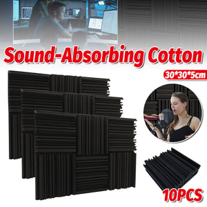 Acoustic Foam Panels 30×30×5cm Sound Absorbing (10 Pack)