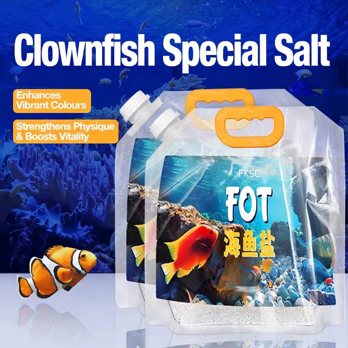 Marine Sea Salt 2KG - Clownfish & Reef Aquarium Salt Mix