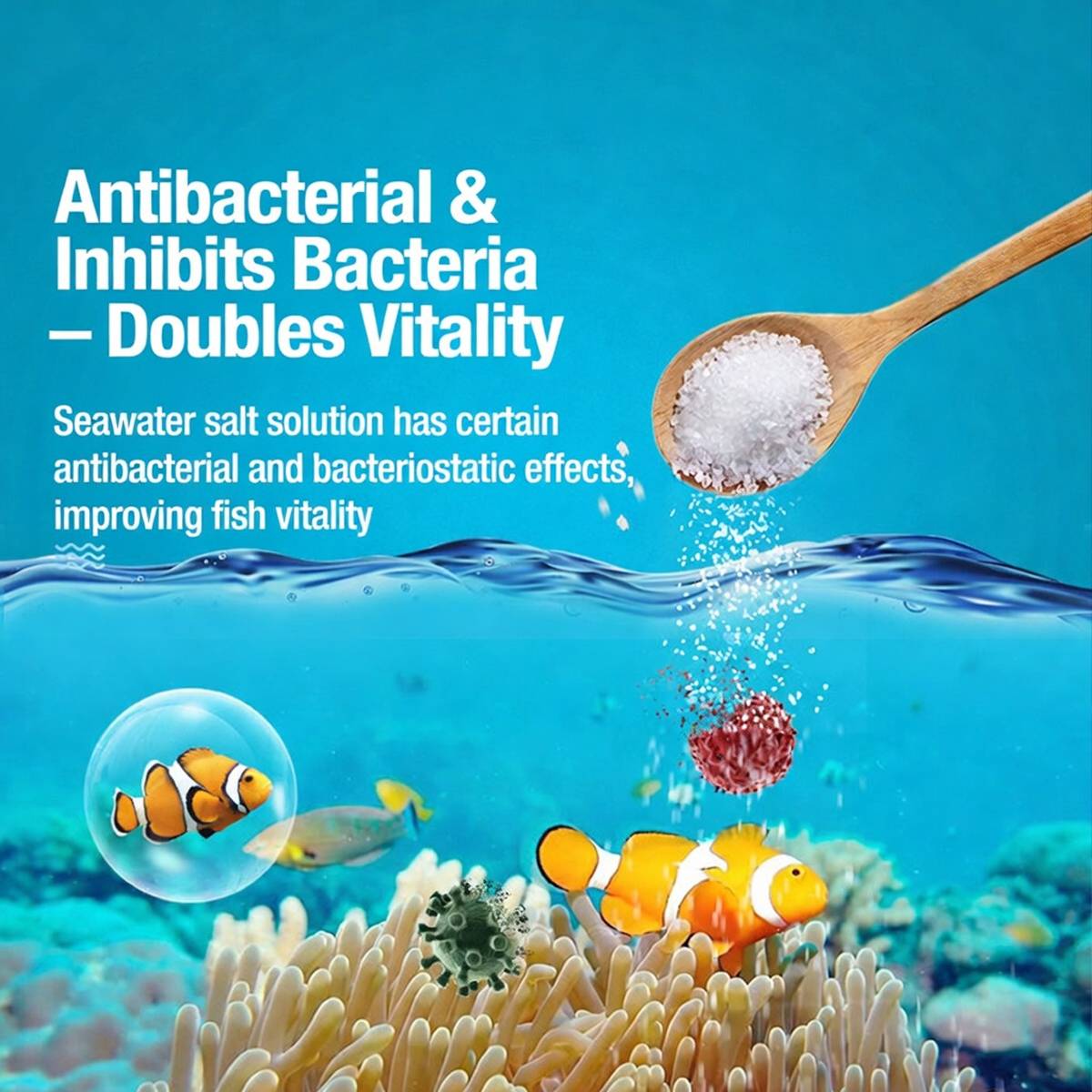 Marine Sea Salt 2KG - Clownfish & Reef Aquarium Salt Mix